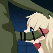【音声付アニメ】エルフちゃん喉オナホ動画【01:55】②