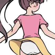 【今日のラフ】ポニテをなびかせる風