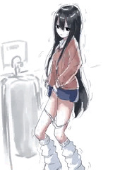 男子トイレでおしっこしようとする人