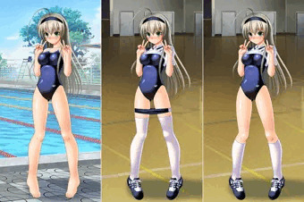 スク水と体操服ブルマの組み合わせ