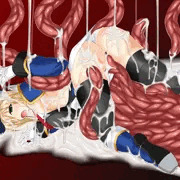 射精型触手に襲われるノエル