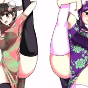 I字バランスチャイナドレス姉妹