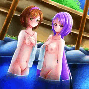 九十九姉妹と露天風呂