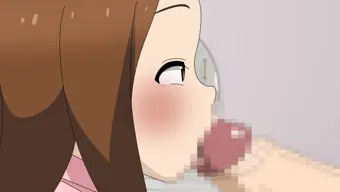 高木さんの亀頭舐め