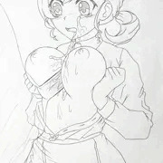 鬼太郎と共に一生懸命 妖怪と戦うまなちゃん。
