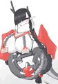 正月のとき描いたロリ爆乳龍娘絵