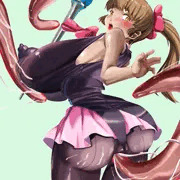 触手に侵されるマジカル娘