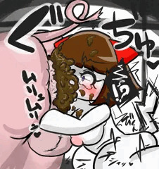 豚さんのを無理矢理受け止めさせられる淫魔さん