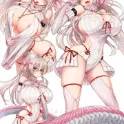 縦セタ爆乳ケモミミラミアっ子　インナーなし差分