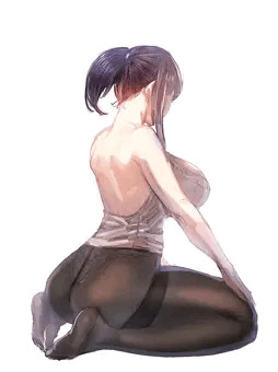黑パンスト正座