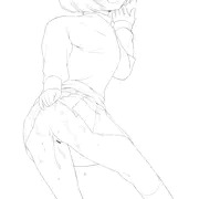 恋愛ラボのかわいい方のメガネ(線画)
