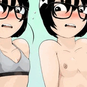 ちっぱいメガネモブ