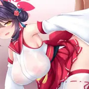 【うごイラ】カエデちゃんを後ろから突っつく遊び♡