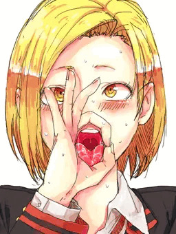 「こ…こうでふか？」