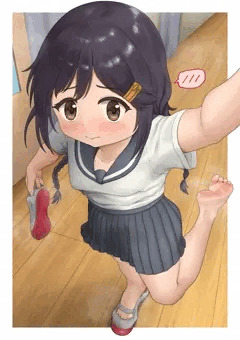 紗南さんが上履き履くのに肩を貸したい