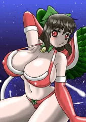 ビキニサンタおくう
