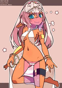 ダークエルフのラウラちゃん描きました！
