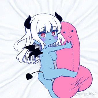 青肌ロリ巨乳サキュバスちゃん