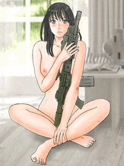新しい小銃を手にした井ノ上たきな
