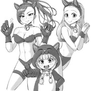 黒猫装備、3人れんけい発動！