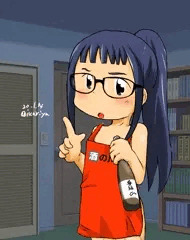 千明ちゃんにバイト先のエプロンで