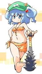 節分なので、にとりちゃんに鬼の格好をしてもらった。
