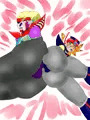 アクセル×レッド　雄尻比べ
