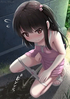 路地裏で限界おしっこ