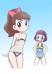 例の水着。