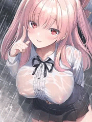 雨の日の濡れ透け