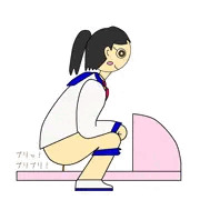 セーラーブルマーと和式トイレ