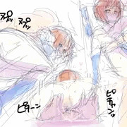 雪歩と生っすか!?サンデー（落描き）