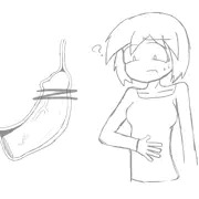 胃の中にちんぽ(消化耐性)を転送され、胃壁でちんぽを刺激してしまったお姉さん