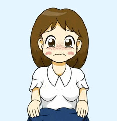 スカートたくし上げ（練習絵。一応R-15）