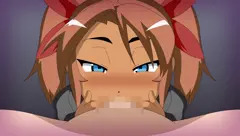 ハナちゃんのあっかんべーフェラ正面