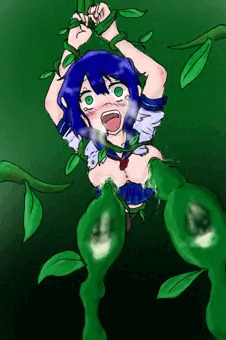 植物系触手で搾乳