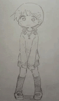 我慢する女の子