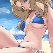 青ビキニおケイさん