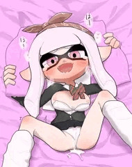 イカちゃんに白インク種付け