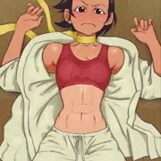 まことに睨まれながら