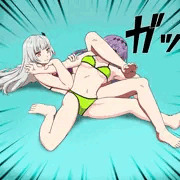 リク絵・ロングヘア同士でグラウンド卍固め(だったのだが)