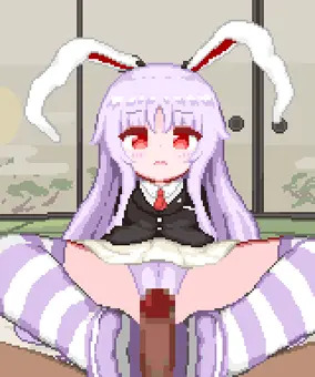 うどんげ縞々ニーハイ両足コキ