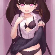 押しかけ吊りスカート少女