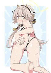 牛柄ハイレグ水着ヒフミちゃん 4